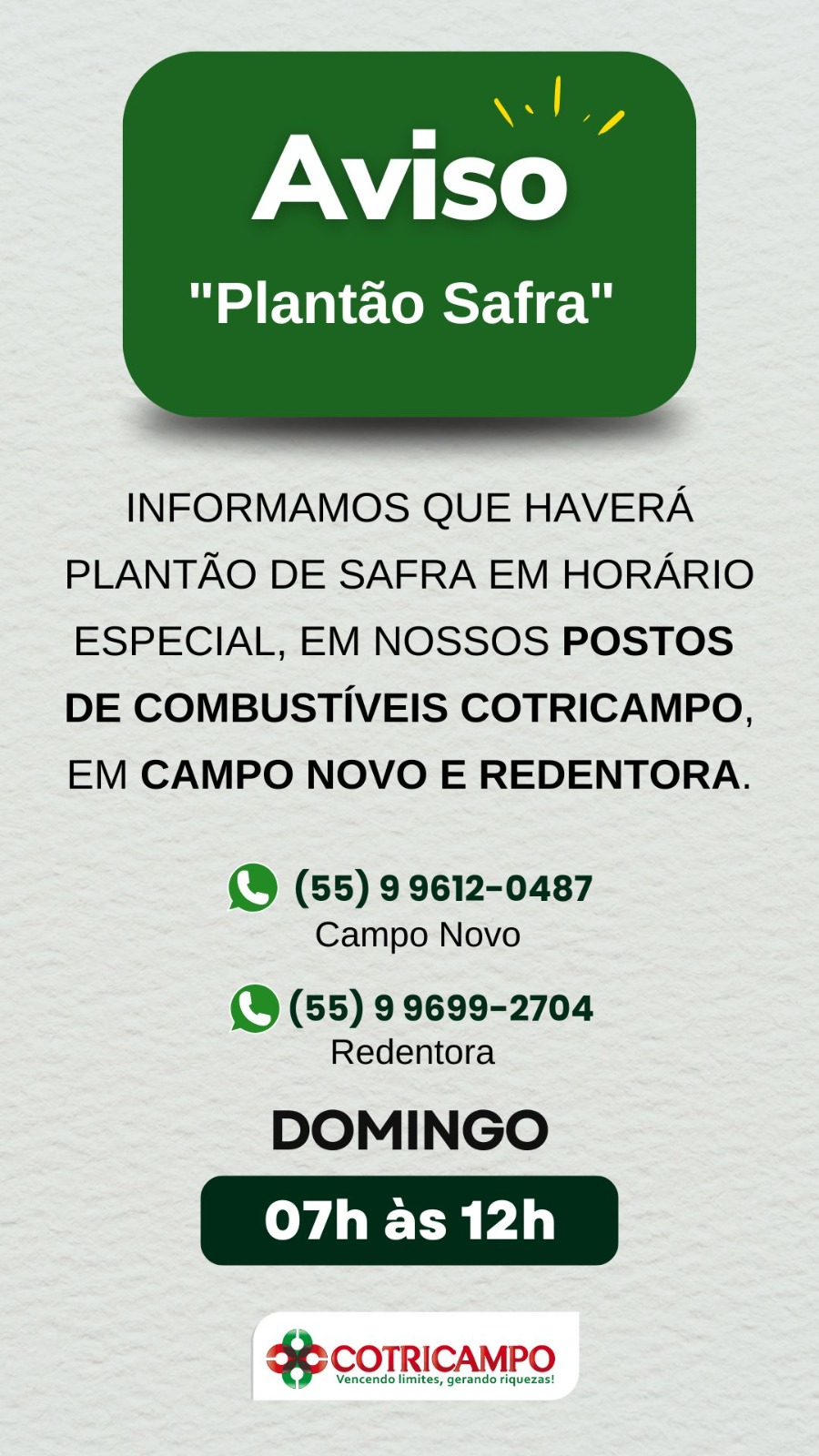 AVISO !